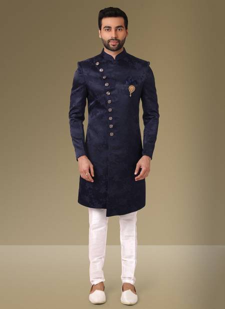 Soumya Creation Exclusive Traditional Wear Jacquard Banarasi Brocade Indo Western Mens New Collection